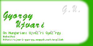 gyorgy ujvari business card